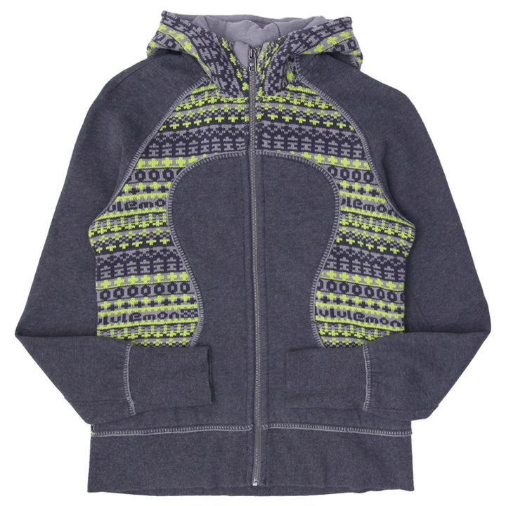 Ladies Lululemon 2 Scuba Hoodie Jacket Fair Isle Knit Special Edition