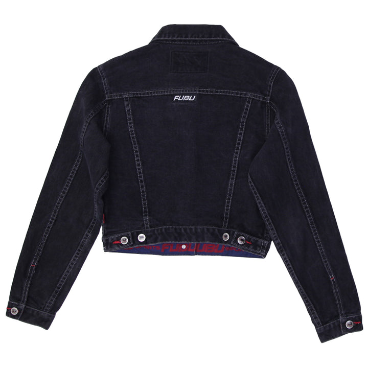 Y2K Ladies Black Fubu 100% Cotton Denim Jacket