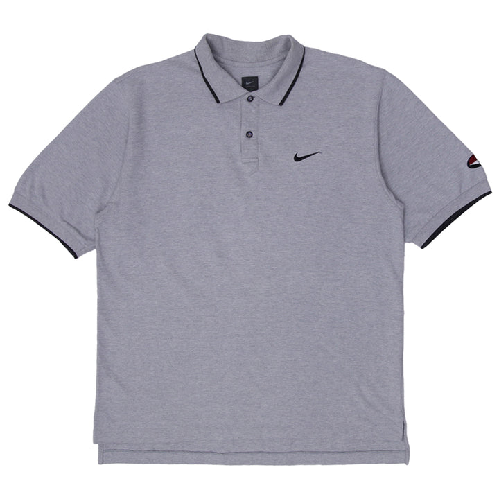 Mens Nike Golf Embroidered Nike Logo Gray Polo T-Shirt