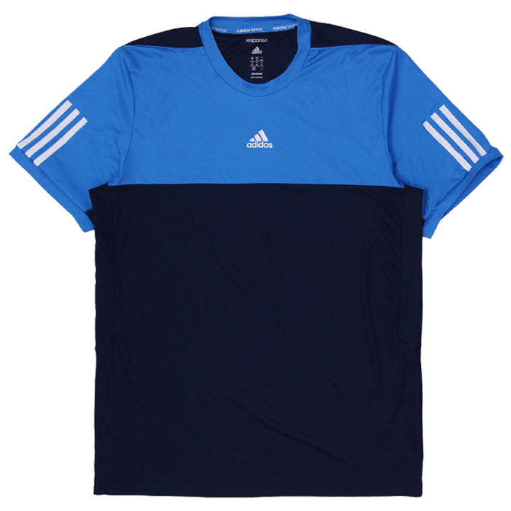 Mens Adidas Tennis Striped Sleeve Sports T-Shirt