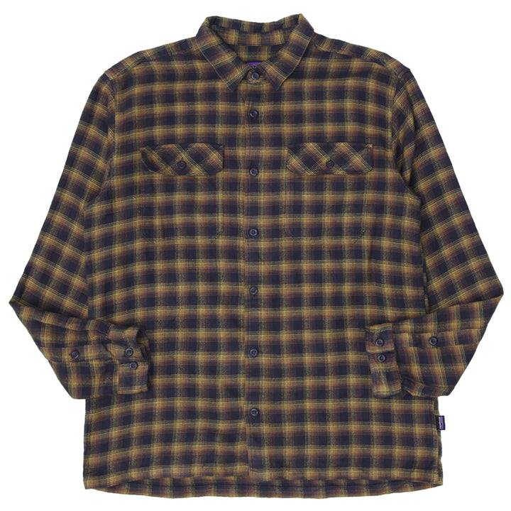 Mens Patagonia Organic Cotton Long Sleeve Flannel Shirt