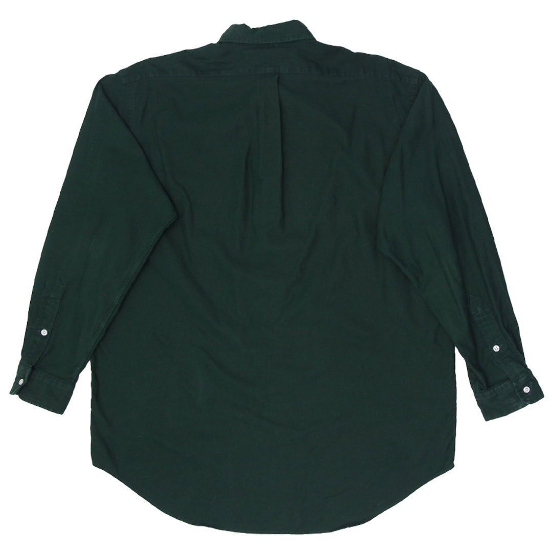 Mens Ralph Lauren Black 100% Cotton Green Long Sleeve Shirt