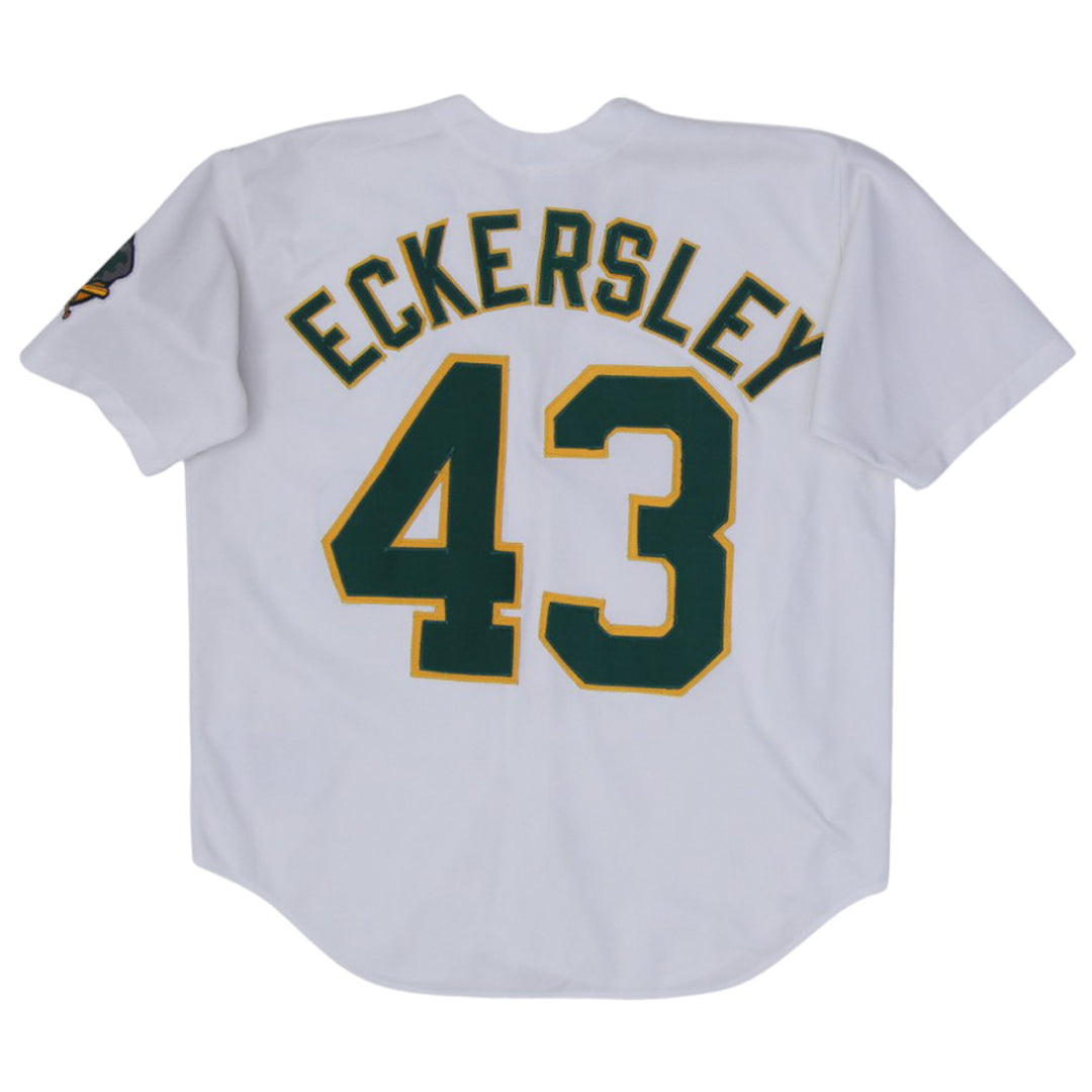 Vintage CCM Dennis Eckersley Athletic #43 White Jersey