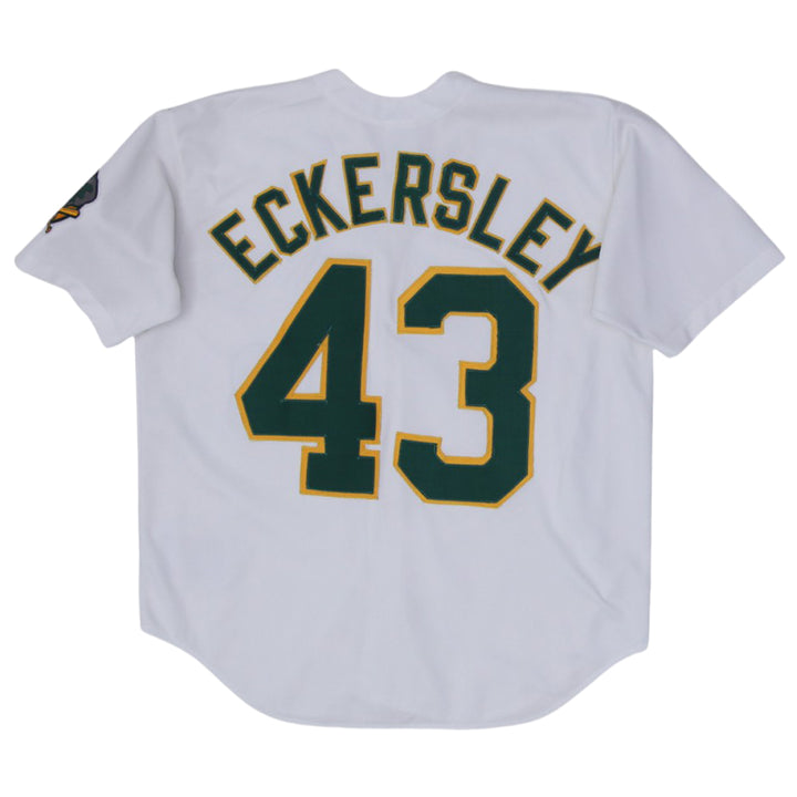 Vintage CCM Dennis Eckersley Athletic #43 White Jersey