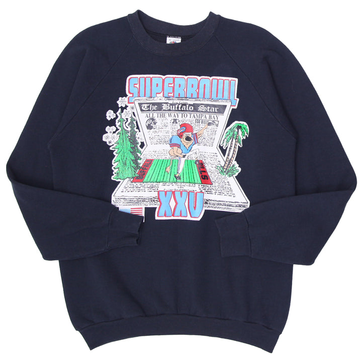 Vintage Buffalo Bills Super Bowl XXV Spell-Out Sweatshirt Made In USA