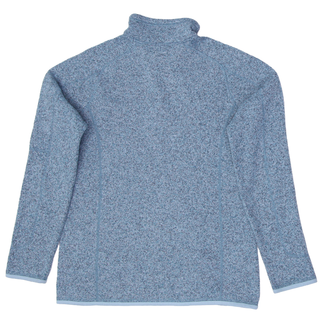 Ladies Patagonia Better Sweater 1/4 Zip Tubular Blue Sweater