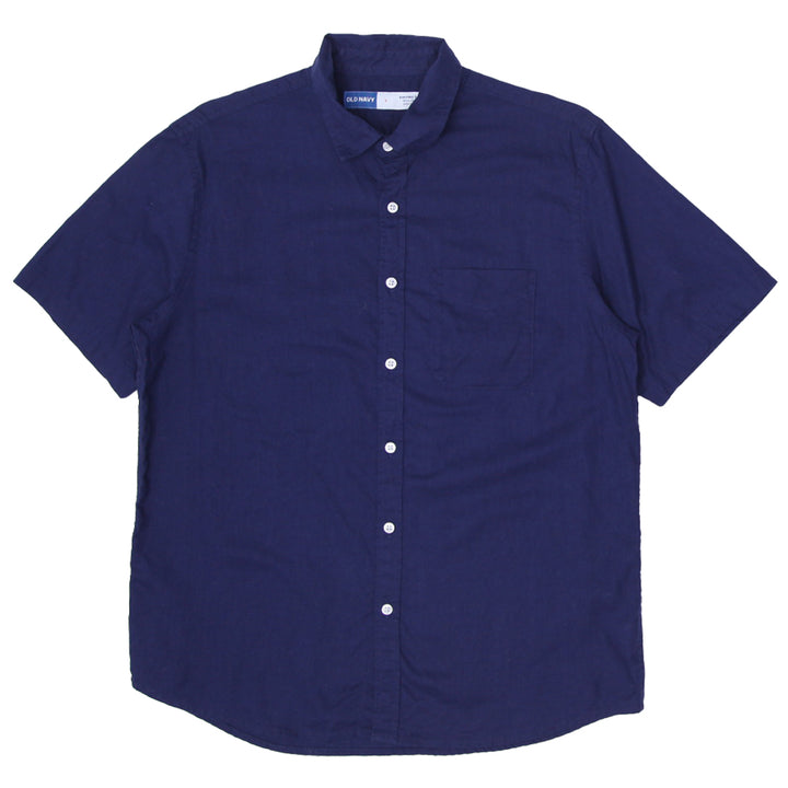 Mens Old Navy Everyday Shirt Regular Fit Linen Blend