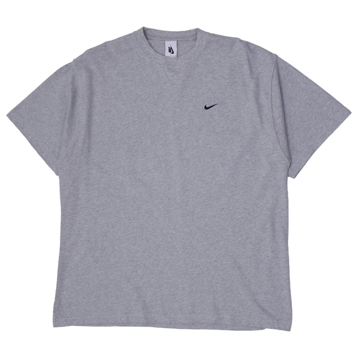 Mens Embroidered Nike Logo Gray T-Shirt
