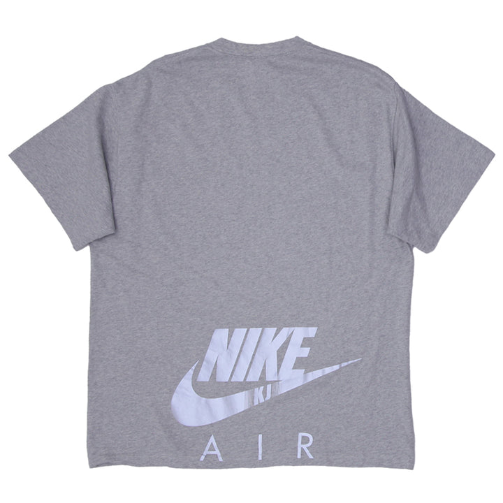 Mens Embroidered Nike Logo Gray T-Shirt