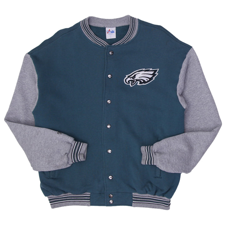 Vintage Majestic Philadelphia Eagle Made In USA Button Jacket