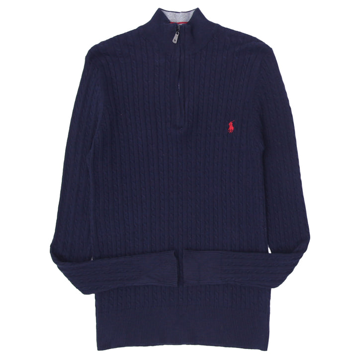 Mens Ralph Lauren Cable Knit Quarter Zip Sweater