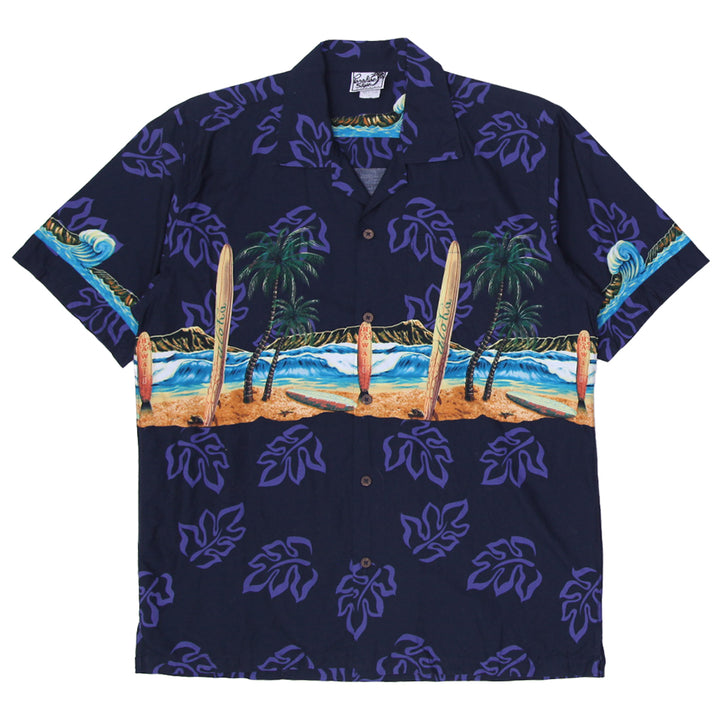 Mens Paradise Style Printed Short Sleeve Hawaiian Shirt