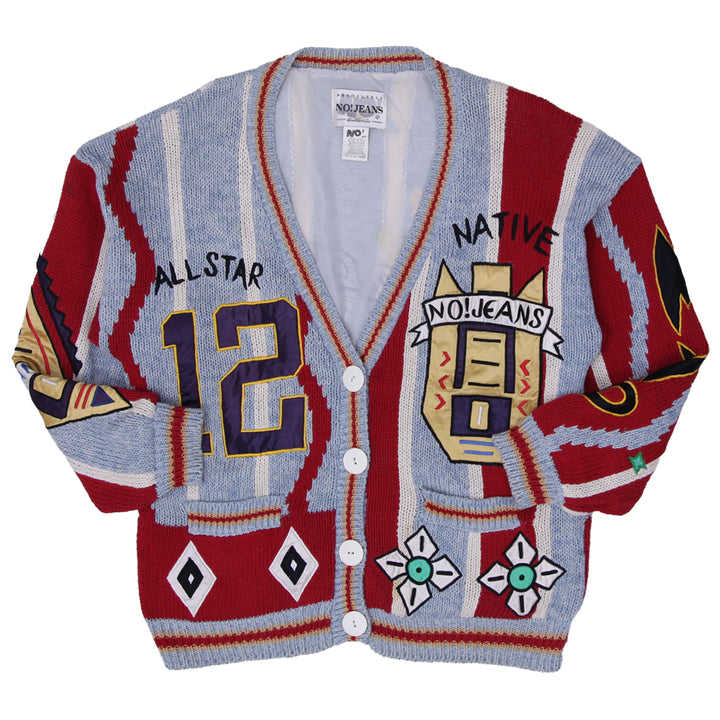 NO! JEANS Vintage 60s All Star Native Sweater Cardigan Lined Men Women One Size