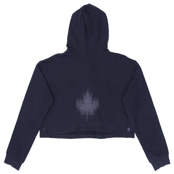 Ladies Black Lululemon Crop Pullover Hoodie