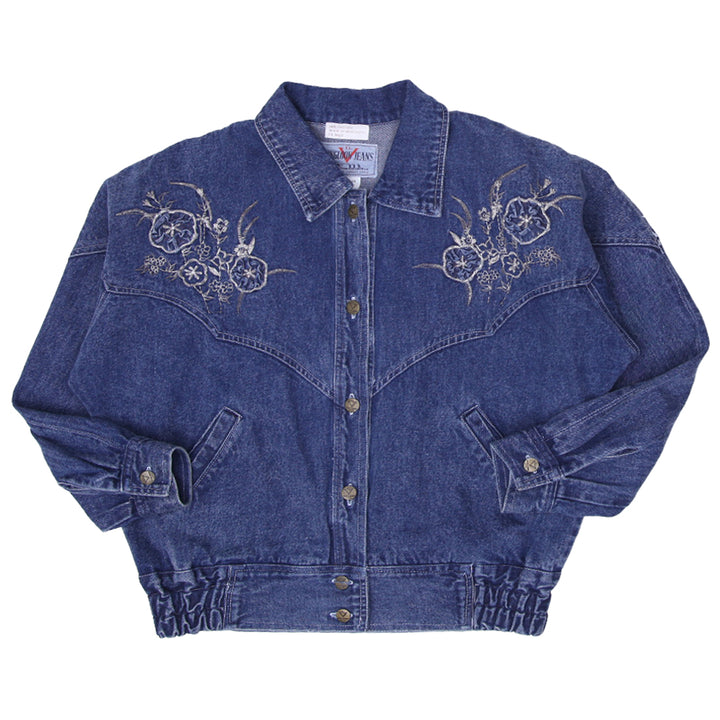 Vintage Ladies Embroidered Floral Kongloon Jeans Denim Jacket | Migration_Jackets | Fashion Rerun