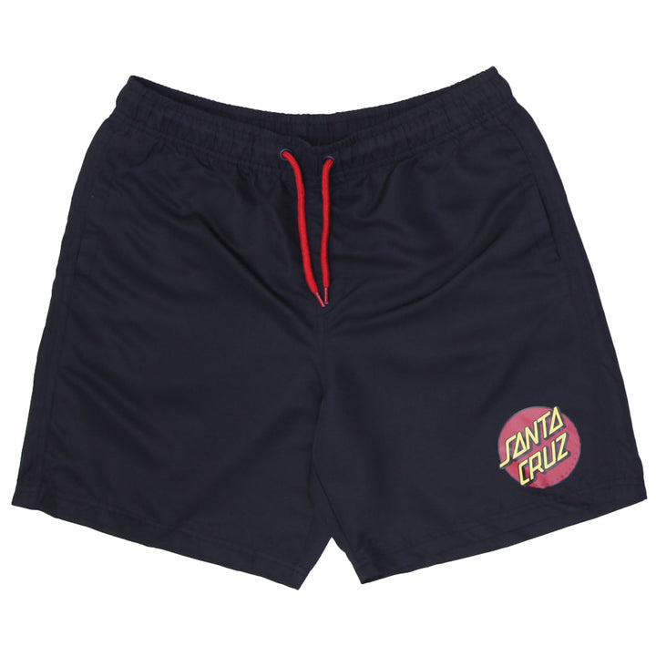 Mens Santa Cruz Logo Black Drawstring Shorts