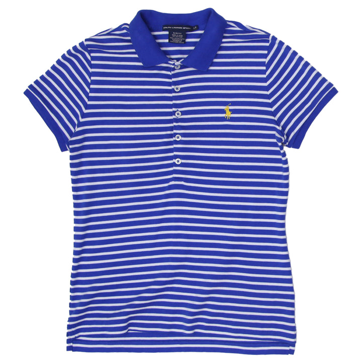 Ladies Ralph Lauren Polo Striped Slim Fit Polo T-Shirt