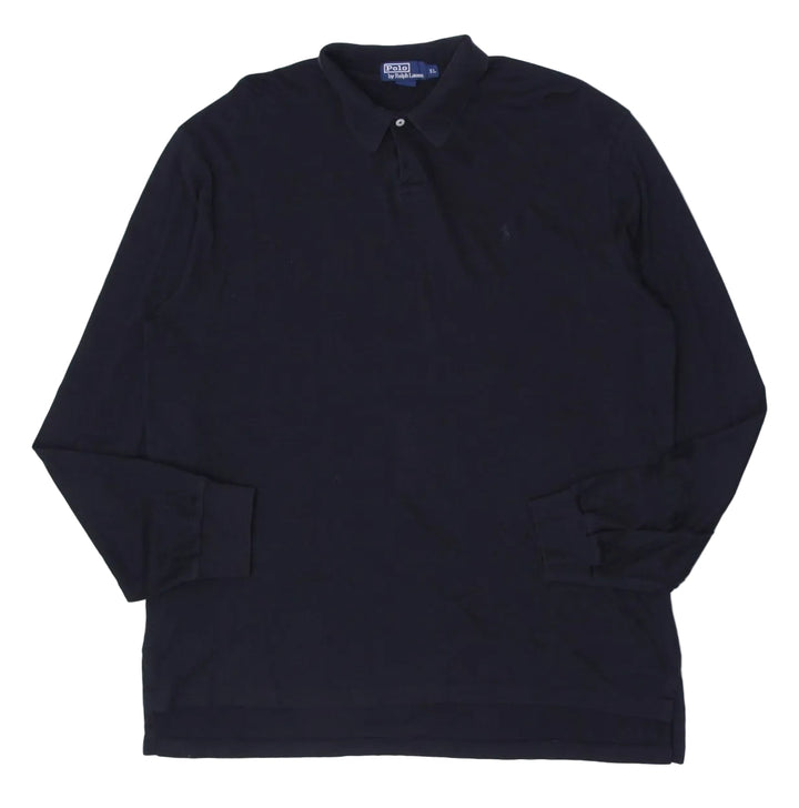 Mens Polo By Ralph Lauren Black Long Sleeve Polo T-Shirt