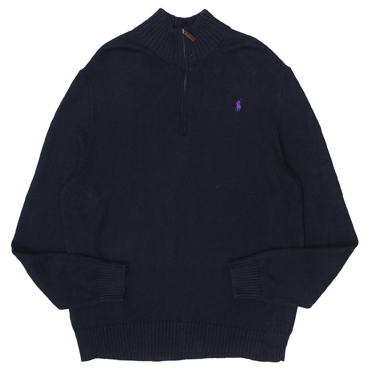 Mens Polo Ralph Lauren Quarter Zip Mock Neck Knitted Sweater