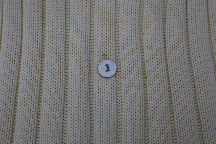 Vintage Ladies Cream Ralph Lauren American Flag Knit Sweater M