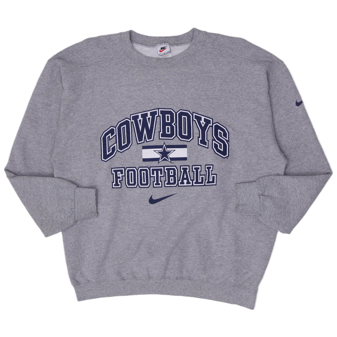 Vintage 90s Nike Dallas Cowboys Football Crewneck Sweatshirt Made in USA Size L
