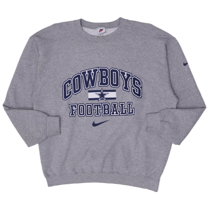 Vintage 90s Nike Dallas Cowboys Football Crewneck Sweatshirt Made in USA Size L
