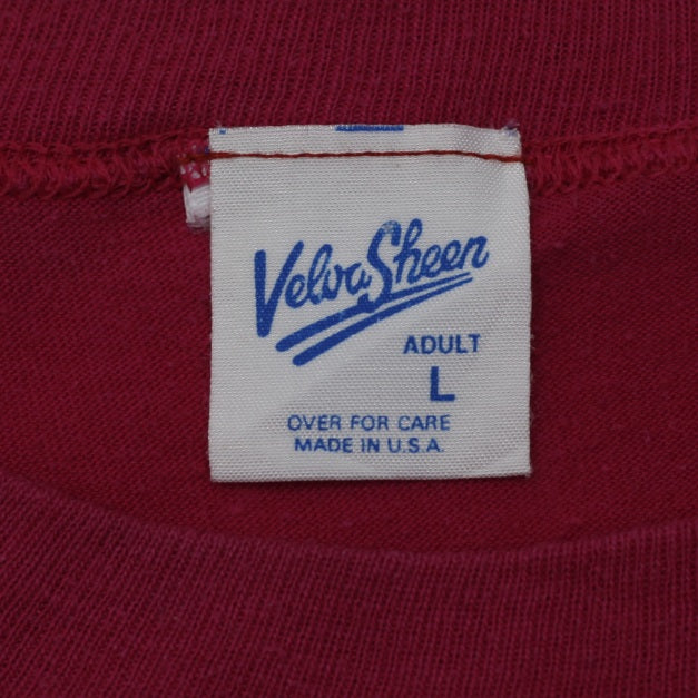 Vintage 80s Velva Sheen Walt Disney Mickey Mouse Florida Tee L Single Stitch Pink
 - view 3