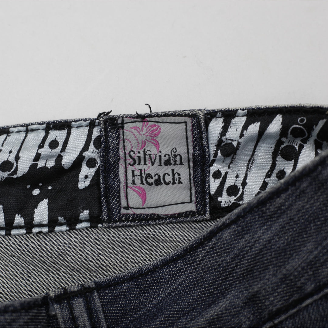 Y2K Ladies Silvian Heach Denim Mini Skirt Low Rise Micro Skirt Washed - view 3