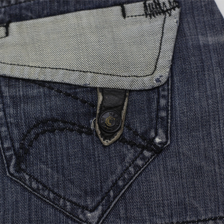 Y2K Ladies Silvian Heach Denim Mini Skirt Low Rise Micro Skirt Washed - view 5