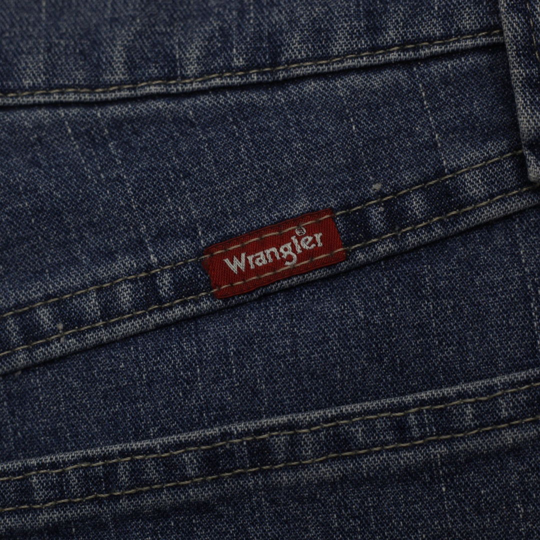 Mens Wrangler Carpenter Denim Shorts Size 32 Jorts Hammer Loop Workwear Blue - view 4