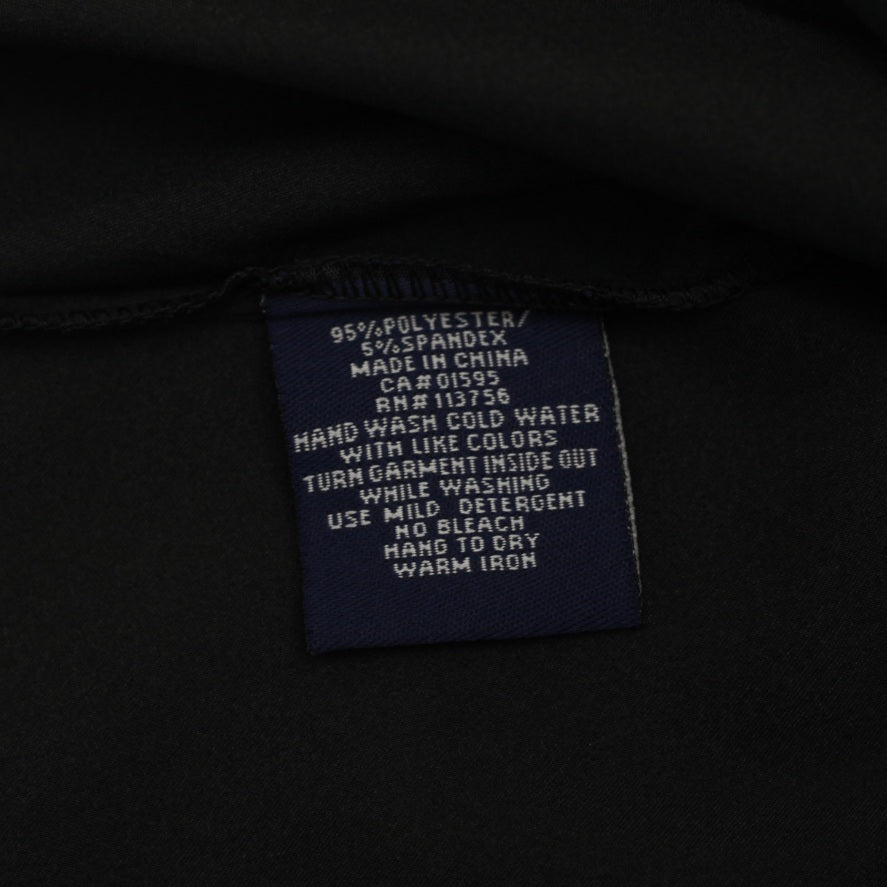 Y2K Ladies Beechers Brook Stretch Black Satin Tank Top V Neck Empire Waist Cami Medium - view 4