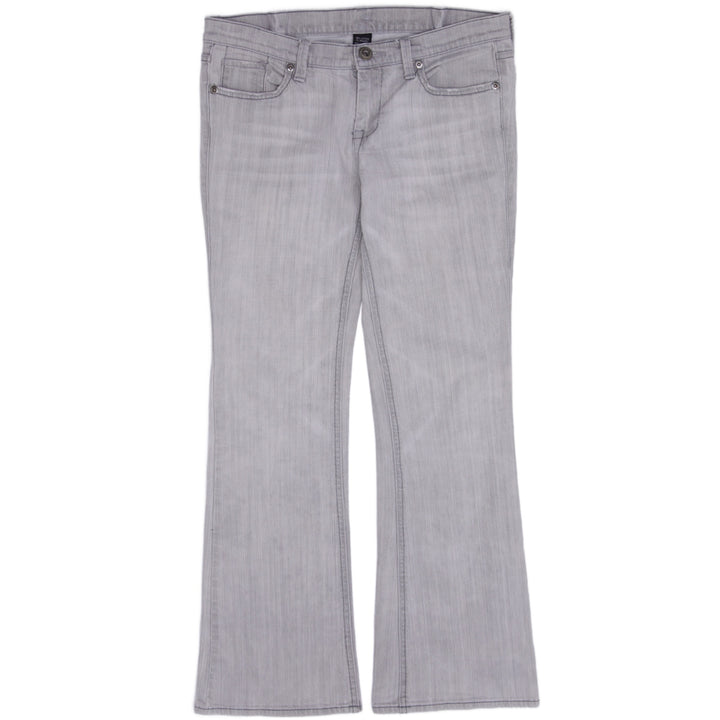 Y2K Ladies New York & Company Bootcut Jeans Size 8 Light Grey Wash Stretch Denim