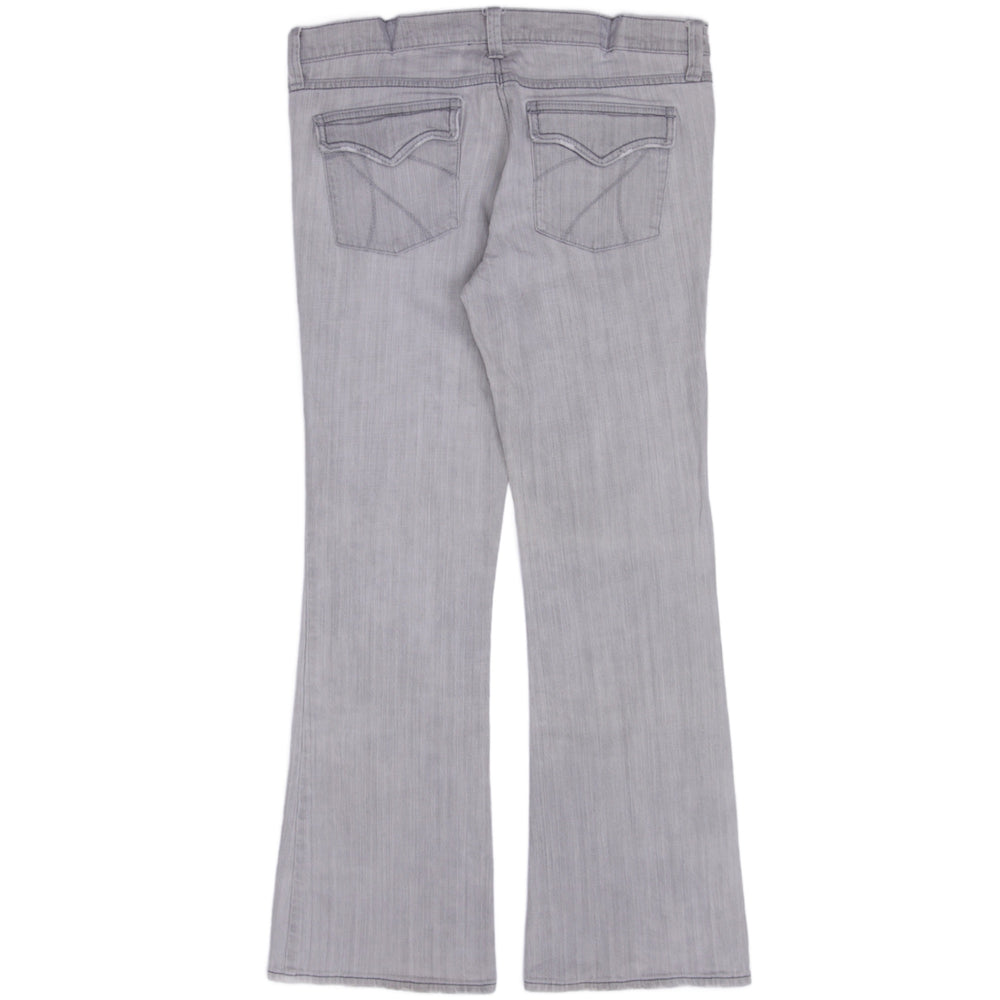 Y2K Ladies New York & Company Bootcut Jeans Size 8 Light Grey Wash Stretch Denim - view 2
