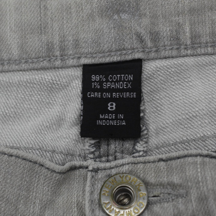 Y2K Ladies New York & Company Bootcut Jeans Size 8 Light Grey Wash Stretch Denim - view 3