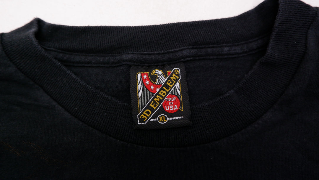 Vintage 3D Emblem Sturgis Black Hills Rally T-Shirt S.Stitch Made in USA Black XL