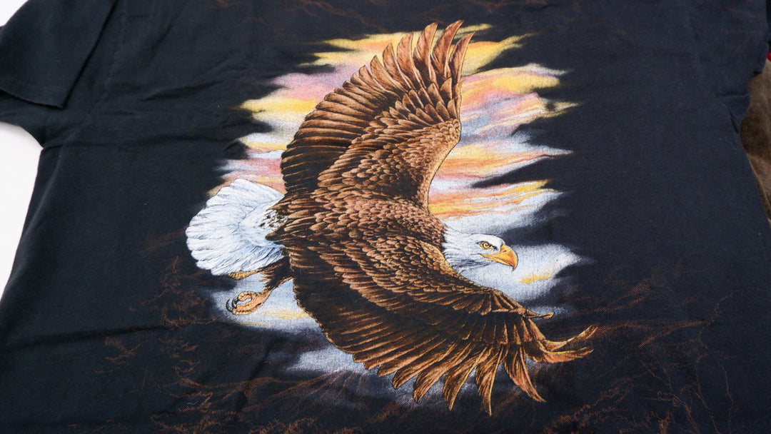 Vintage 3D Emblem Sturgis Black Hills Rally T-Shirt S.Stitch Made in USA Black XL