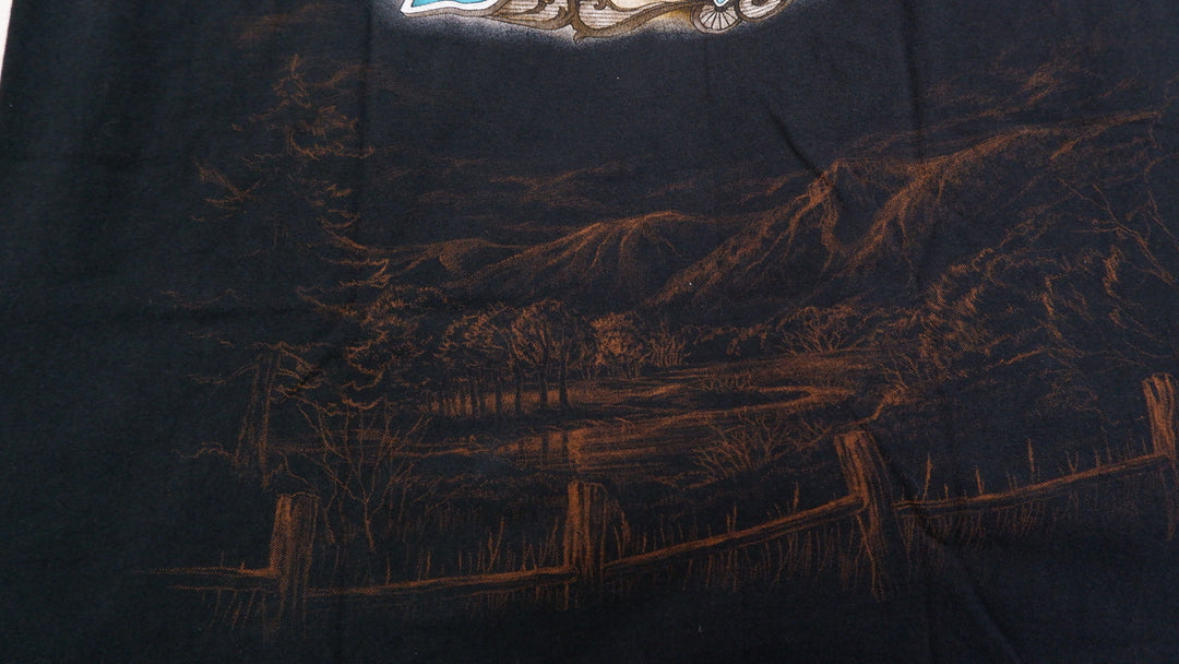 Vintage 3D Emblem Sturgis Black Hills Rally T-Shirt S.Stitch Made in USA Black XL
