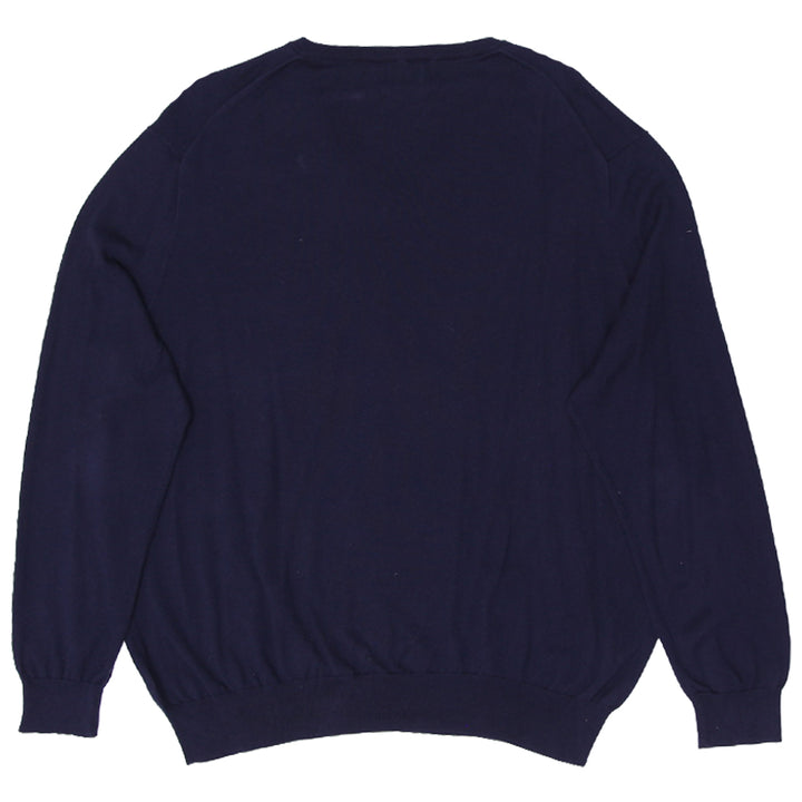 Mens Polo Ralph Lauren V-Neck Pima Cotton Navy Sweater Size XXL
