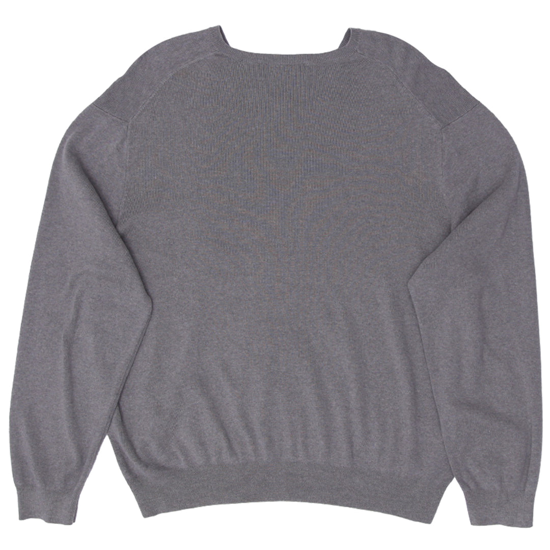 Mens Polo By Ralph Lauren Gray V-Neck Knitwear Sweater Size XXL