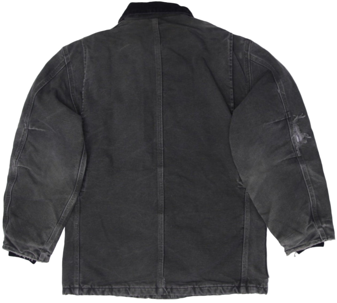 Mens Carhartt Arctic Jacket C26 MOS Mens Green Duck Canvas Quilt Lined Chore Coat