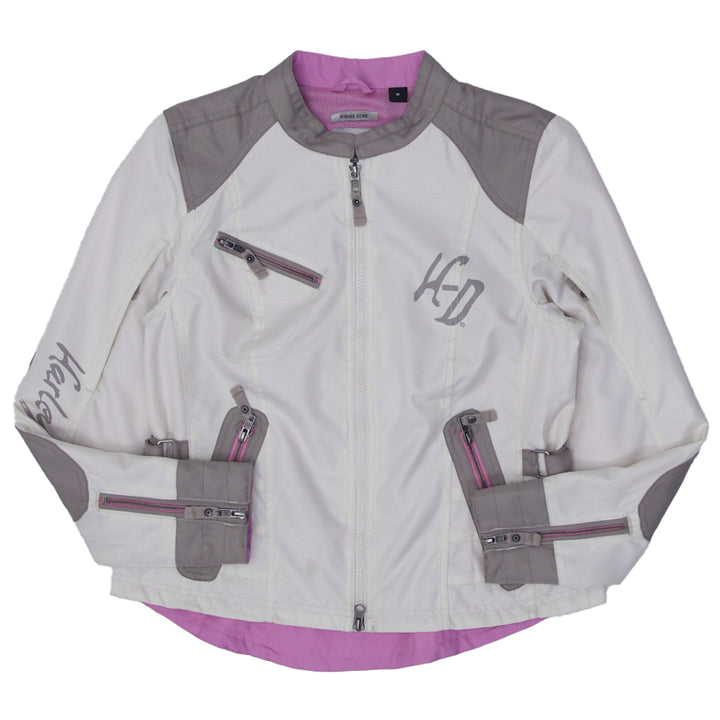 Ladies Harley Davidson Riding Gear Jacket Cream Tan Pink