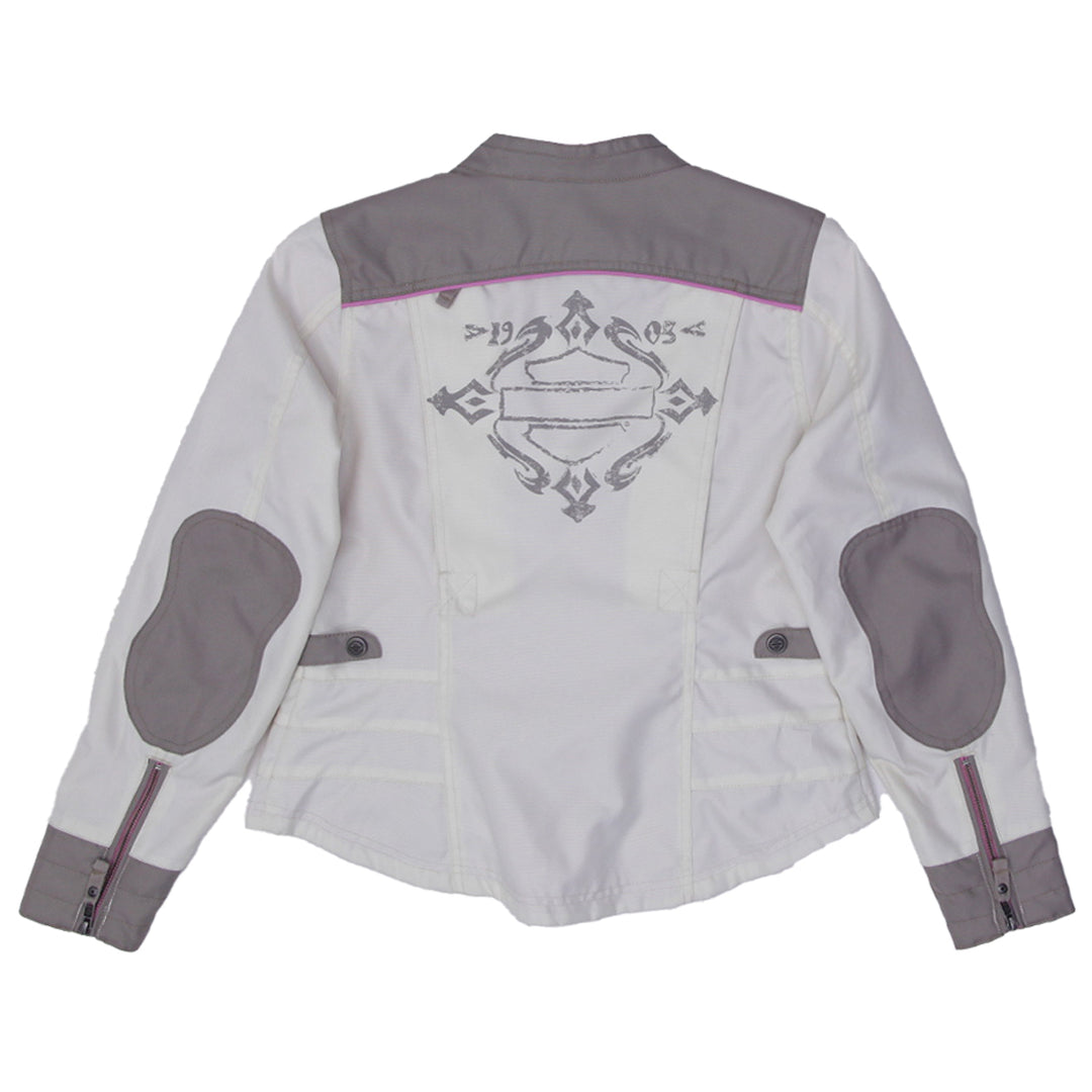 Ladies Harley Davidson Riding Gear Jacket Cream Tan Pink