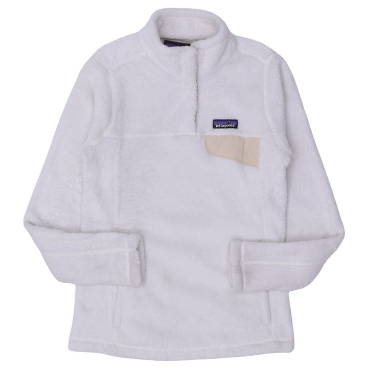 Ladies Patagonia Re-Tool Snap-T Fleece Pullover White/Cream Jacket Size XS | Migration_Jackets | Fashion Rerun