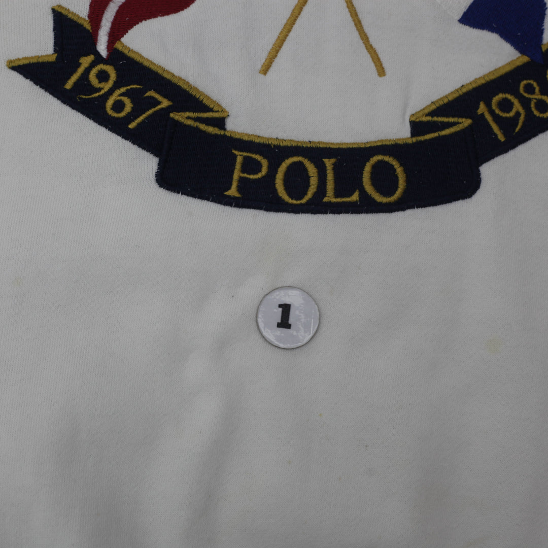 Vintage Ralph Lauren Polo Sweater White Logo Graphic