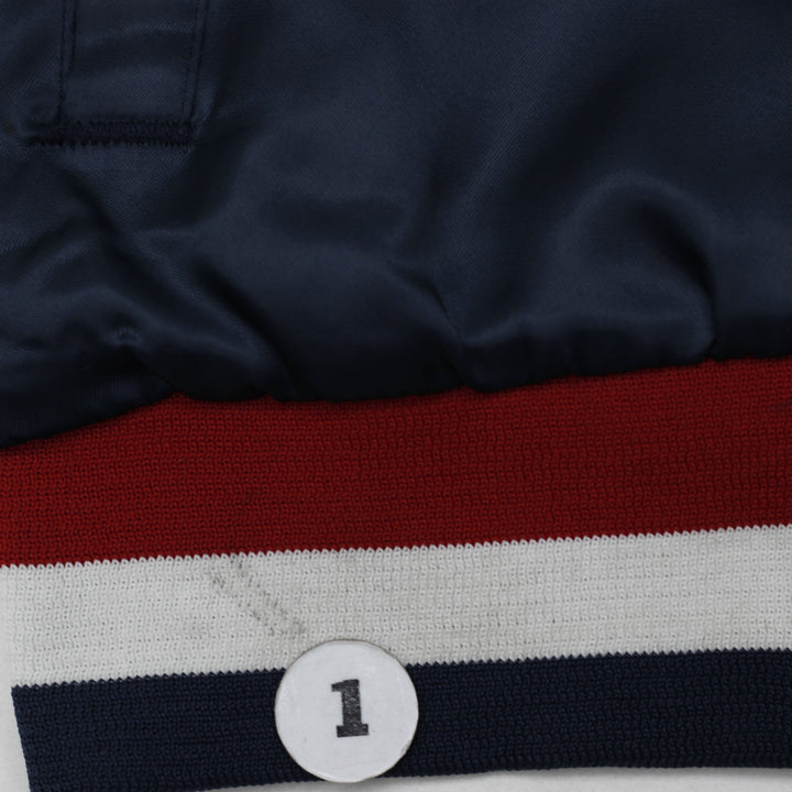 Vintage Mens Chalk Line Varsity Jacket Navy Team Logo Lightweight | Migration_Jackets - Alternate View | Fashion Rerun