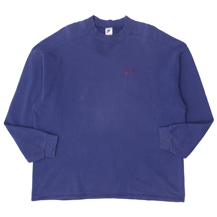 Vintage Nike Swoosh Logo Navy Crewneck Sweatshirt Made In USA XL | Migration_Sweatshirt | Fashion Rerun