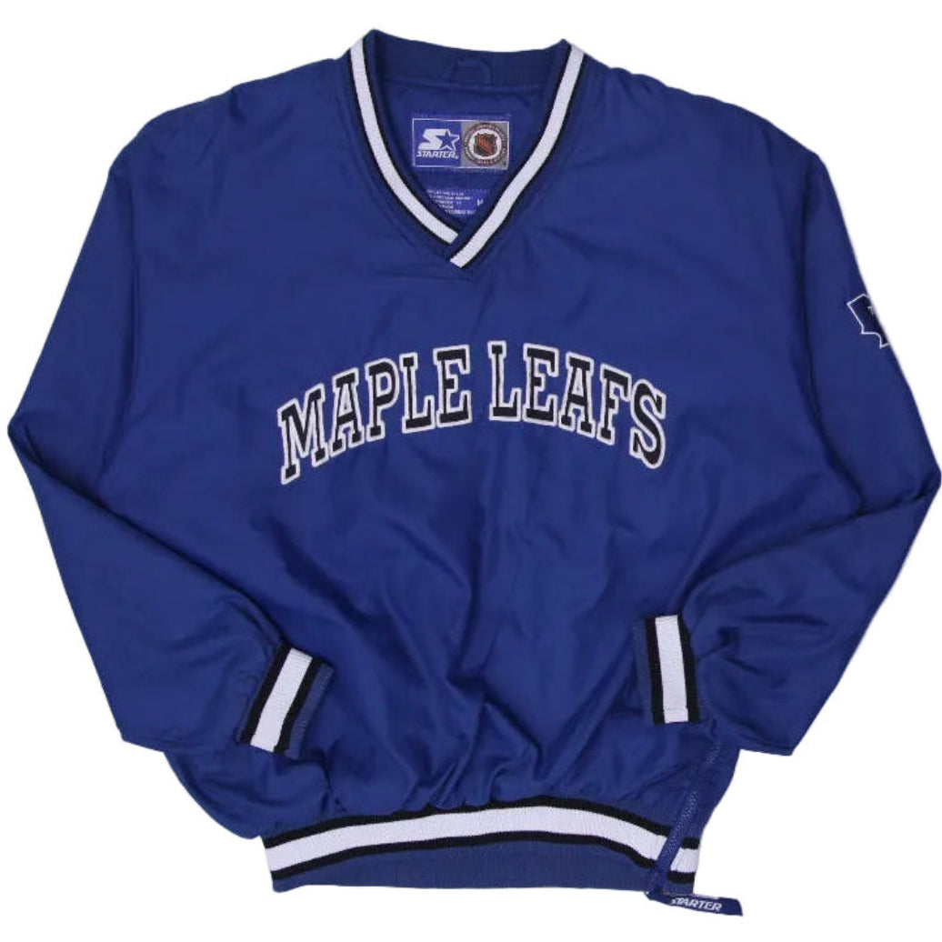 Vintage Mens Starter Maple Leafs Varsity Jacket Blue NHL