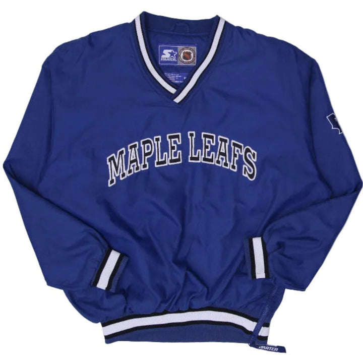 Vintage Mens Starter Maple Leafs Varsity Jacket Blue NHL