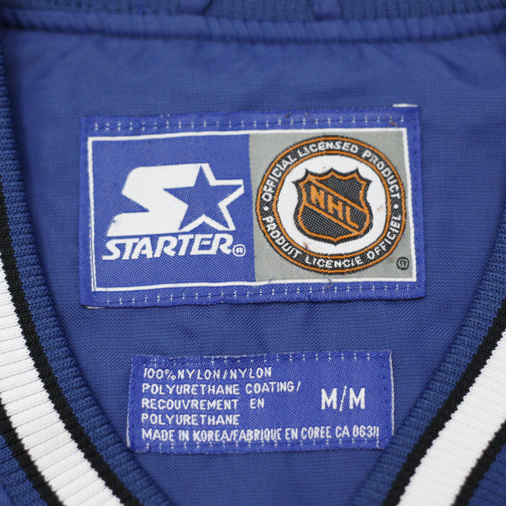 Vintage Mens Starter Maple Leafs Varsity Jacket Blue NHL