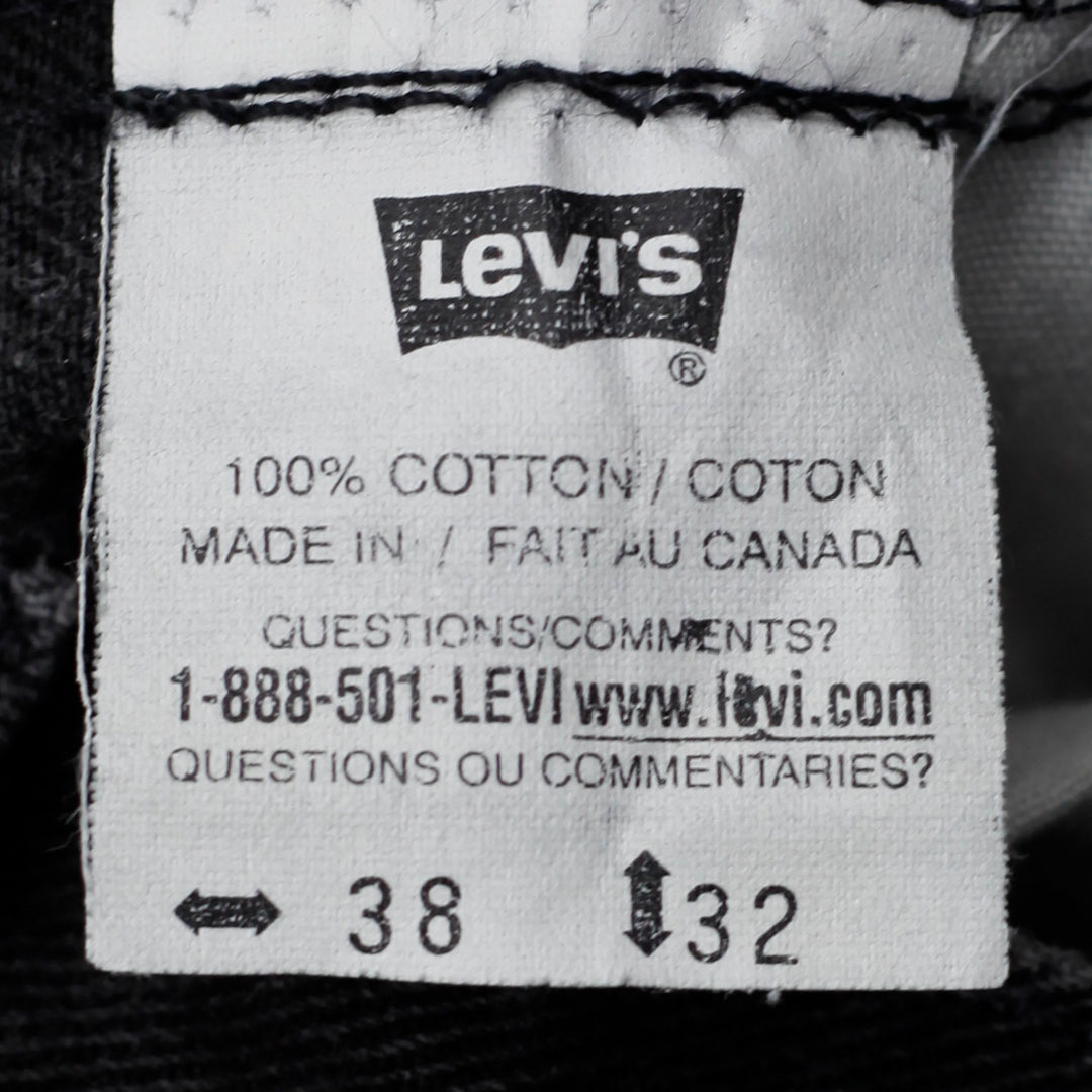 Vintage Mens Levi's 506 Black Jeans Straight Fit Denim